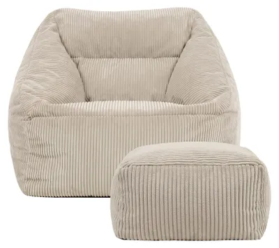 Produktbild von Icon Natalia Sitzsack Sessel und Hocker mit Füllung, Beige