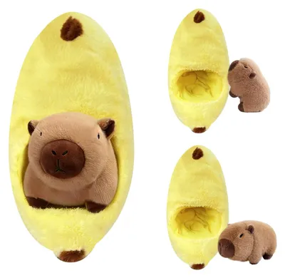 Produktbild von 2-in-1 Kuscheltier: Capybara mit Baby