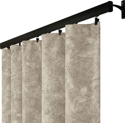 Produktbild von Blickdichte Gardine Kräuselband, Maße: 140x260 cm, Farbe: Quarz