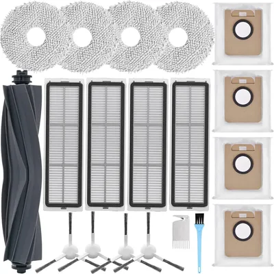 Produktbild von Zubehör für Dreame L10s Ultra/ L10 Ultra, Ersatzteile für Xiaomi X10+, 1 Hauptbürste, 4 Filter, 4 Wischtücher, 4 Seitenbürsten, 4 Staubbeutel