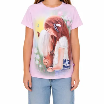 Produktbild von 84022 Miss Melody Mädchen Shirt Rosa, Gr. 104 – süßes Shirt für Pferdefans