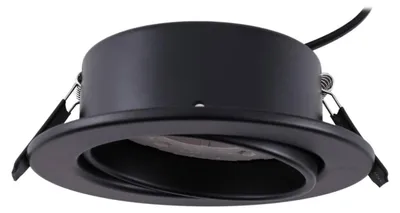 Produktbild von Lindby Einbauleuchte Jyla, schwarz matt, Ø 13 cm, GX53