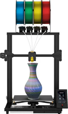 Produktbild von ZONESTAR Z8PM4 PRO FDM 3D-Drucker 300 x 300 x 400 mm Baubereich 4-IN-1-OUT Ganzmetall-Extruder Mischfarbdruck mit 4,3-Zoll-TFT-LCD-Unterstuetzung Automatische Filament-Level-Erkennung Hohe Praezision fuer PLA/PLA+/PETG 1,75 mm Filament Kompatibel mit Windows/Mac OS/Linux-System