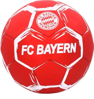 Image de Ballon de football FC Bayern Munich taille 5 rouge blanc en TPU