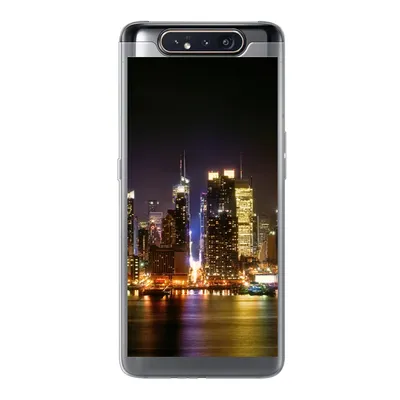 Produktbild von MuchoWow® Handyhülle Schutzhülle Hülle für Samsung Galaxy A80 New York - Skyline - Farben Silikon Softcase Handy Hülle - Schutzdeckel