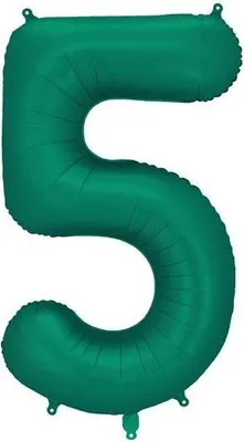 Produktbild von Folienballon Zahl „5“, 86cm, flaschengrün