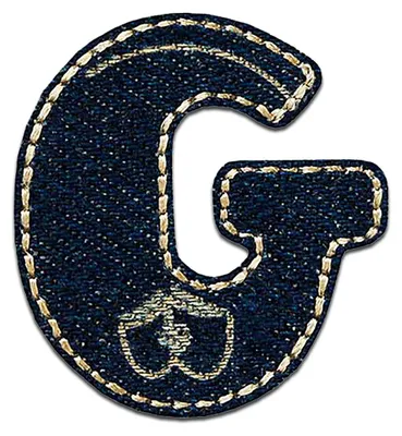 Produktbild von Buchstabe G 3.1 x 3.3 cm: Alphabet Buchstabe Einzeln Auswählbar - Aufnäher, Bügelbild, Aufbügler, Applikationen, Patches, Flicken, Zum Aufbügeln