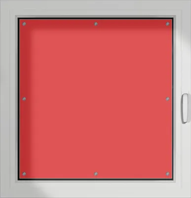 Produktbild von Wallario Lichtschutzbild, Dekorativer Sichtschutz Sonnenschutz 96 x 93 cm mit Motiv: Rot - Verdunklung ohne Bohren