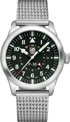 Produktbild von Luminox XA.9522 Air Pilot P-38 Lightning GMT schwarz silber Herren Uhr NEU