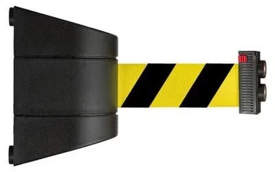 Magnetische Absperrband-Halterung, 4,5 m, Schwarz/Gelb