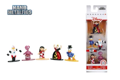 Immagine prodotto di Jada Toys Disney Nano Metalfigs Minifigure in metallo pressofuso, confezione da 5, serie 2, 4 cm JADA99344