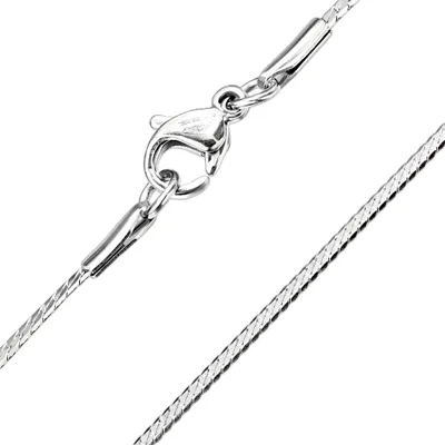 Produktbild von viva-adorno Edelstahl Damen oder Herren Kette Panzerkette 43,5cm Länge Halskette HK44,silber