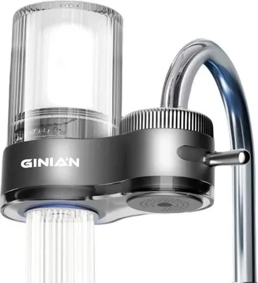 Produktbild von Wasserfilter Wasserhahn Wasserfilter Für Den Wasserhahn Trinkwasser-Filter für Zuhause Küche Aktivkohle Wasserhahnfiltersystem Reduziert Chlorgehalt Pestizide Schwermetalle (Body + Cartridge)