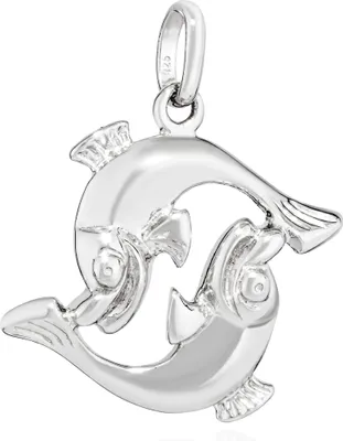 Produktbild von NKlaus Kettenanhänger Fisch Sternzeichen 925 Silber glanz 17x17mm Horoskop Zodiak 13643