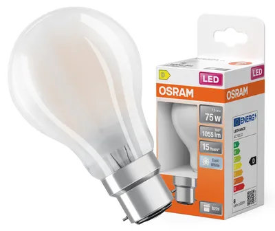 Obrázok produktu pre LED žiarovka OSRAM Energy Class v klasickom tvare žiarovky, 2,2 W / 470 lm, EEK A, teplé biele svetlo (2700 K), CRI 80, z bezolovnatého skla čírej farby, pätica E27, IP20, priemer 60 mm, stmievateľná.