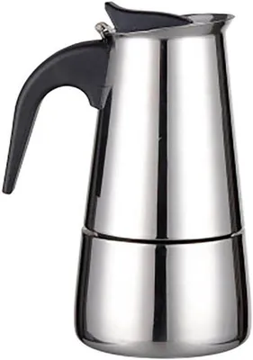 Immagine prodotto di Percolatore di alta gamma con manico isolante - Macchina per caffè espresso per 4 persone - 200 ml - Acciaio inossidabile - Idea regalo