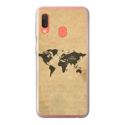 Produktbild von MuchoWow® Handyhülle Schutzhülle Hülle für Samsung Galaxy A20e Weltkarte - Vintage - Erforschen Silikon Softcase Handy Hülle - Abdeckung