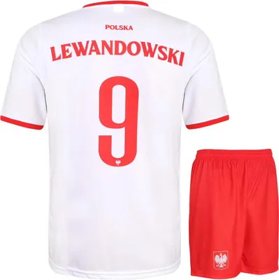 Produktbild von Polen Lewandowski Fußball Trikot Set - Kinder und Erwachsene - L