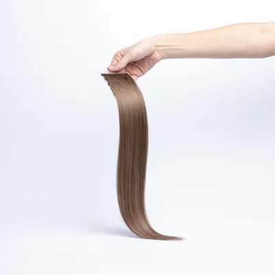 Produktbild von chaarmant Tape In Extensions Invisible Echthaar 40 cm 25 g – Haarverlängerung #6 Hellbraun