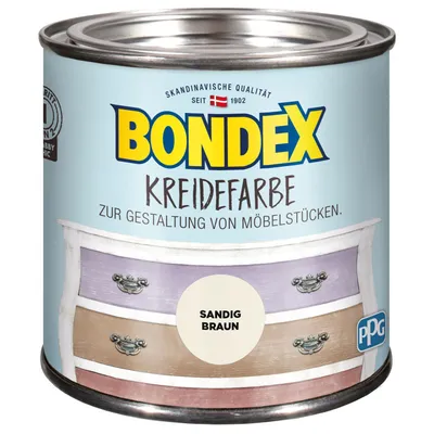 Produktbild von Bondex Kreidefarbe 500 ml sandig braun