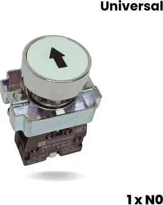 Image de Bouton d'ascenseur métallique blanc 1 x NO, durable