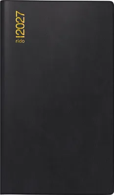 Produktbild von rido/idé 7040302907 Taschenkalender Mod. TM 12 2027 A6, Kunststoff, schwarz