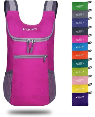 Immagine prodotto di Zaino pieghevole da 11 litri, ultraleggero, ideale per viaggi, escursioni, ciclismo, da donna e da uomo, colore fucsia