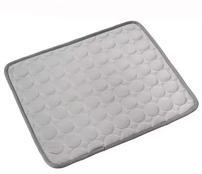 Produktbild von Haustier Kühlmatte Hund Katze 100×70cm atmungsaktive Kühlfaser Schlafmatte faltbar für Zuhause Balkon Outdoor