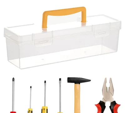 Imagen del producto de Caja de herramientas transparente para organización