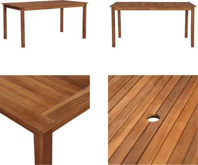Produktbild von vidaXL Gartentisch 150x90x74 cm Akazie Massivholz - Esstisch - Esstische - Garten-Esstisch - Garten-Esstische