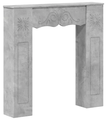 Zdjęcie produktu dla Rama kominka, kolor szary betonowy, wymiary 102 x 20 x 102 cm, materiał: płyta wiórowa