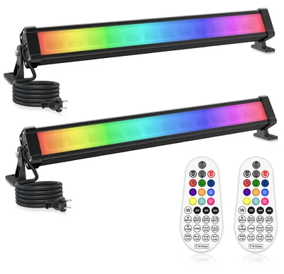 RGB LED-Spots 2er-Pack 25W Wandfluter mit Fernbedienung IP66