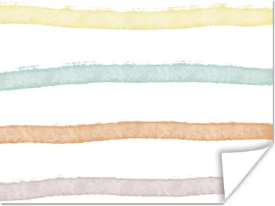 Produktbild von MuchoWow® Poster Linie - Pastell - Regenbogen - Muster 160x120 cm - Foto Plakat