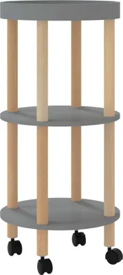 Obrázok produktu pre vidaXL Servírovací vozík 3 police sivá 38x38x82cm Upravené drevo borovica