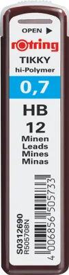 Produktbild von ROTRING Feinmine Dose Feinminen 12 Stück 0.7 HB