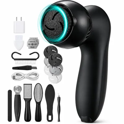 Produktbild von Vulpes Goods Elektrischer Hornhautentferner PRO, Professionelles Hornhautentferner Set, Fußfeile, USB Wiederaufladbar, Wasserdicht, KI-generiertes Bild