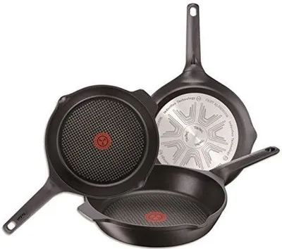 Immagine prodotto di Set di padelle TEFAL Padella Aroma per grigliate in ghisa Ø 22 24 26 cm SET di 3