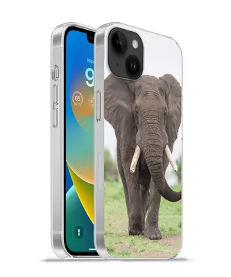 Produktbild von MuchoWow® Handyhülle Schutzhülle Hülle für Apple iPhone 14 Plus - Soft case Elefant - Tiere - Gras - Natur Silikon Softcase Handy Hülle - Abbildung