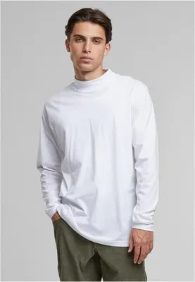 Obrázok produktu pre Pánske tričko s dlhým rukávom Urban Classics Mock Neck Longsleeve white - L