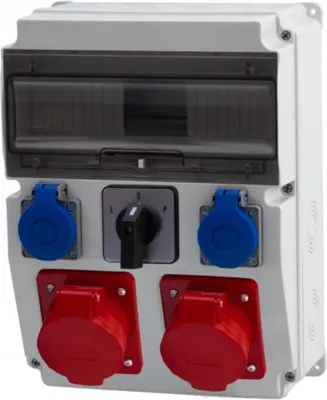 Obrázek produktu pro Rozváděč CAJA 16A/5P, 32A/5P, 2x230V, L/P 12M IP65