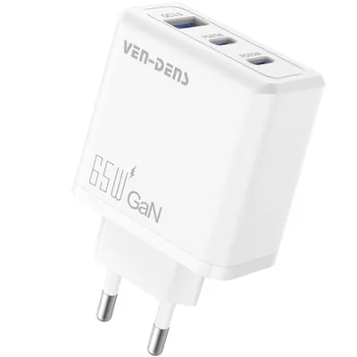 Image de Adaptateur GaN 65W - Chargeur rapide 3 ports KP34854