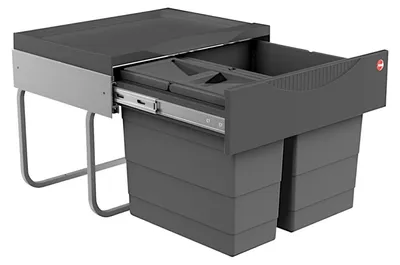 Produktbild von Hailo Einbau Mülleimer 3644901 TR Swing Tandem-S 18+12 Liter Vollauszug Abfalltrennung