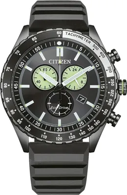 Citizen AT2565-05E Eco-Drive Solar Herrenuhr Chronograph Schwarz 1