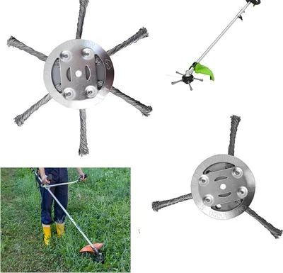 Produktbild von Stahldraht Rasentrimmer, Unkrautbürste Für Rasentrimmer, Freischneider Zubehör, Unkrautbürste für Akku Rasentrimmer(6 Kopf X , 3 Kopf X1)