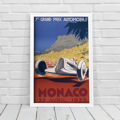 Produktbild von Poster - Canvas - Leinwand - 42 cm x 59,4 cm - Fahrzeug Monaco Grand Prix