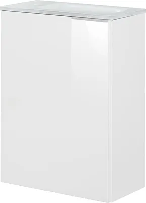 Produktbild von Fackelmann KARA Gäste WC Set 3-teilig 45 cm, Weiß, links, Glas Weiß