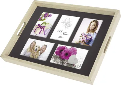 Image de ZEP Photo Tray Natural 45x35 Plateau photo en bois 5x10x15 W0099
