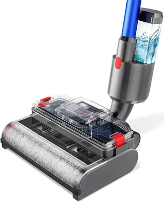 Produktbild von Bürsten-Mopp-Aufsatz, kompatibel mit Dyson V7 V8 V10 V11 V15 Staubsauger, Elektrischer Bodenwischer mit Sauberem und Schmutzigem Wassertank