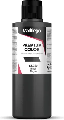 Immagine prodotto di Vallejo Premium Colore Nero 200 ml Aerografia