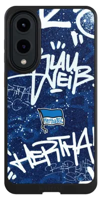 Produktbild von NIVOCASE Hülle für Samsung Galaxy S25 Edge Handyhülle NIVOcore Case Schwarz Graffiti Hertha BSC Offizielles Lizenzprodukt